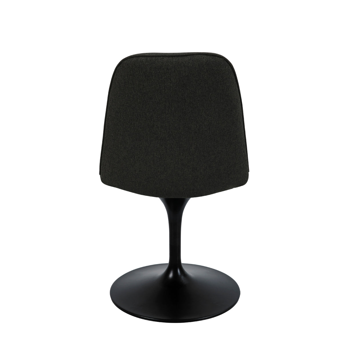 Vue de dos de la chaise LORA finition tissu noir bronze